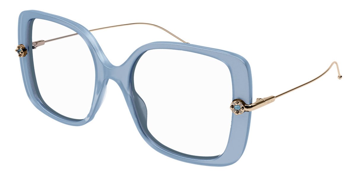 Pomellato PM0098O 004 Occhiali da Vista Transparent Blue | SmartBuyGlasses  Italia
