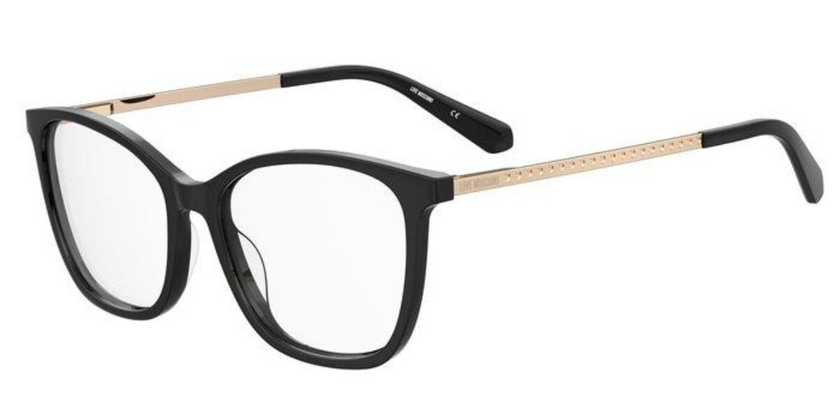 Love Moschino MOL622 807 Women's Eyeglasses Black Size 54 (Frame Only) - Blue Light Block Available