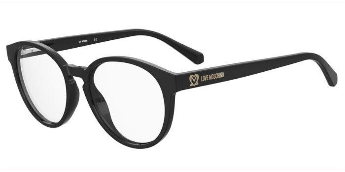 Love Moschino MOL626 807 Women's Eyeglasses Black Size 52 (Frame Only) - Blue Light Block Available
