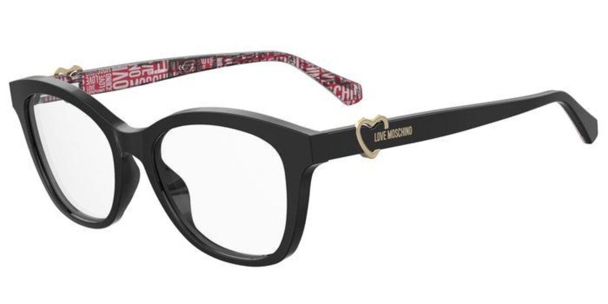 Love Moschino MOL620 807 Women's Eyeglasses Black Size 52 (Frame Only) - Blue Light Block Available