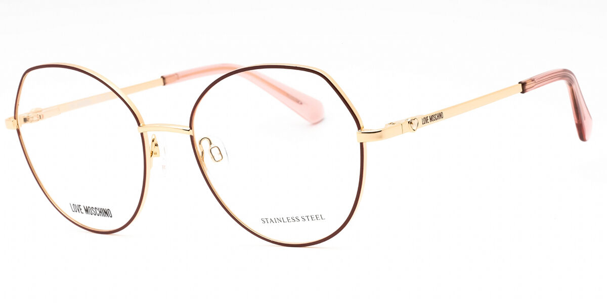 Moschino Love MOL634 6K3 55 Bourgogne Glasögon (Endast Båge) Kvinna