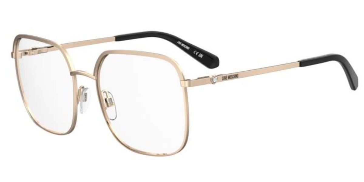 Photos - Glasses & Contact Lenses Moschino Love Moschino Love MOL642 000 Women's Eyeglasses Gold Size 56  - Blue Light Block Available(Frame Only)