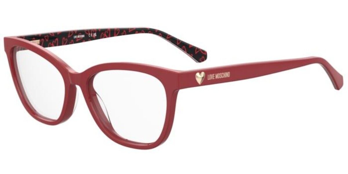 Photos - Glasses & Contact Lenses Moschino Love Moschino Love MOL639 0HZ Women's Eyeglasses Red Size 54  - Blue Light Block Available(Frame Only)