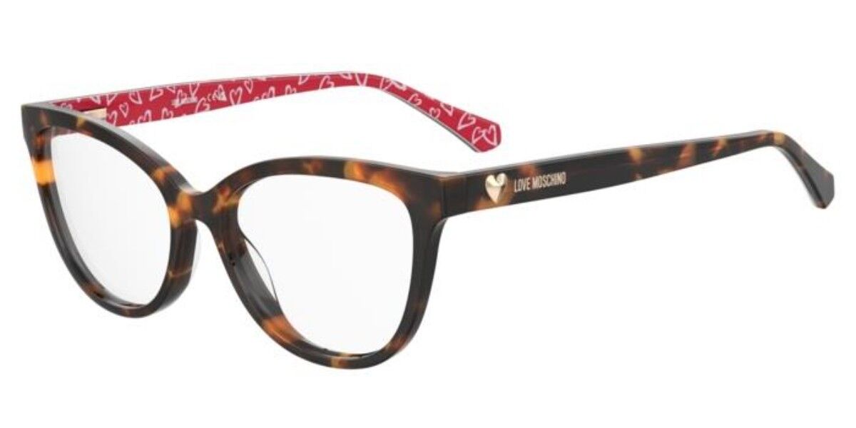 Photos - Glasses & Contact Lenses Moschino Love Moschino Love MOL640 2VM Women's Eyeglasses Tortoiseshell Size 54  - Blue Light Block Available(Frame Only)