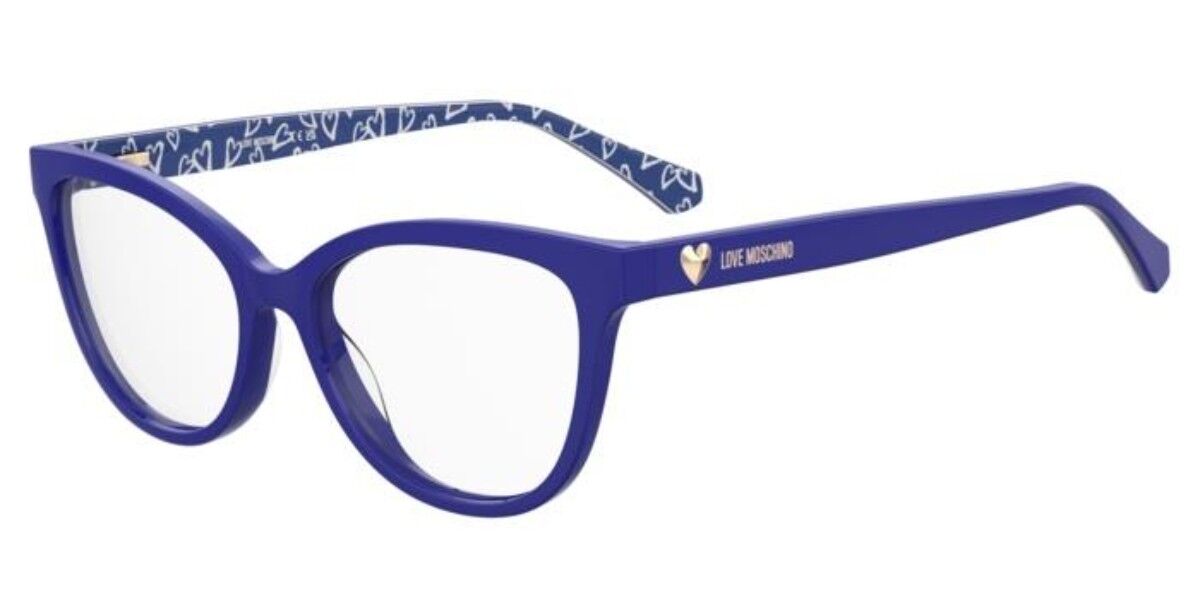 Photos - Glasses & Contact Lenses Moschino Love Moschino Love MOL640 S6F Women's Eyeglasses Blue Size 54  - Blue Light Block Available(Frame Only)