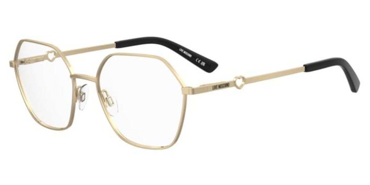 Photos - Glasses & Contact Lenses Moschino Love Moschino Love MOL650 000 Women's Eyeglasses Gold Size 55  - Blue Light Block Available(Frame Only)