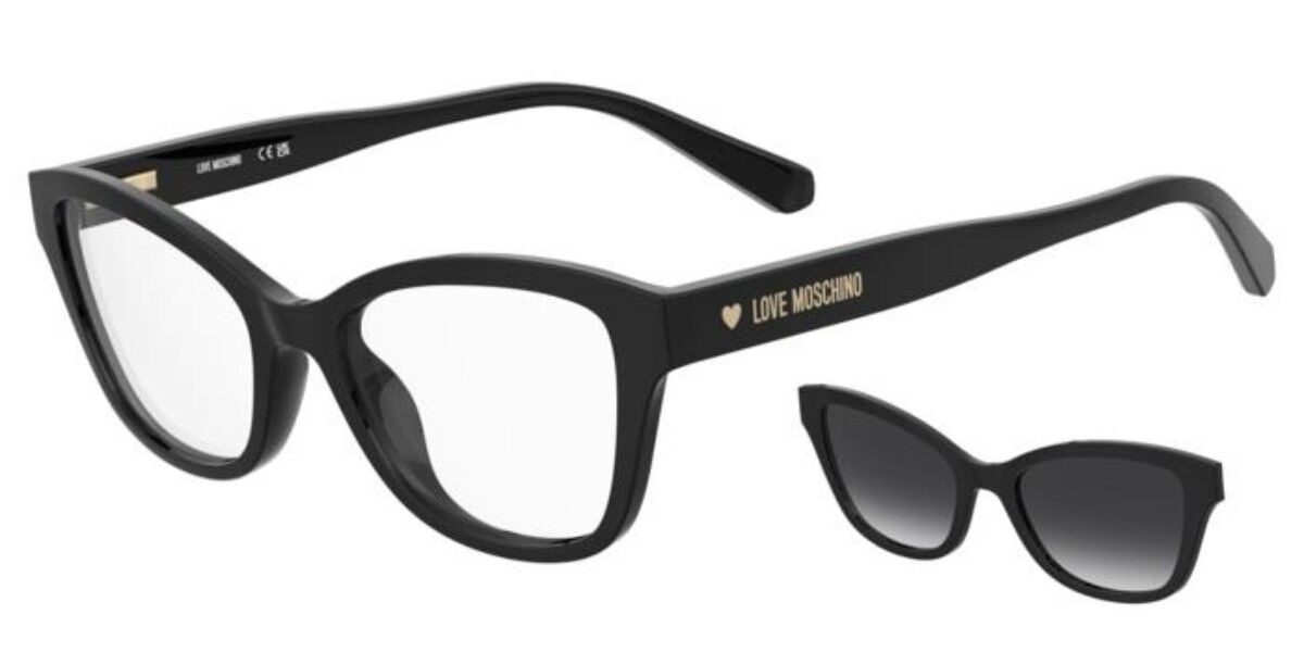 Moschino Love MOL657/C/TN Kids With Clip-On 807/9O Kids' Glasses Black Size 49 - Free Lenses - Blue Light Block Available-image