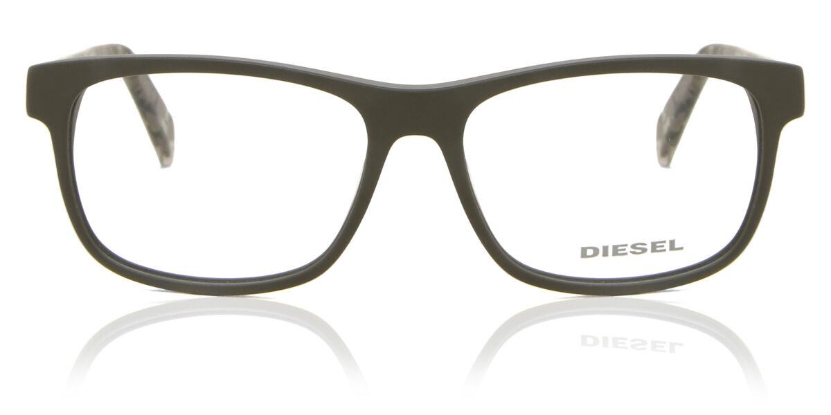 Diesel DL5211 097 Men's Eyeglasses Green Size 55 (Frame Only) - Blue Light Block Available