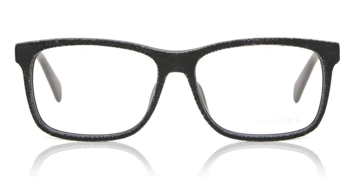 Diesel DL5161F Asian Fit 001 Men's Eyeglasses Black Size 57 - Blue Light Block Available