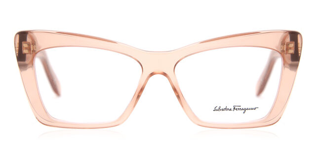 Salvatore Ferragamo SF 2865 749 Transparent Pink Eyeglasses 