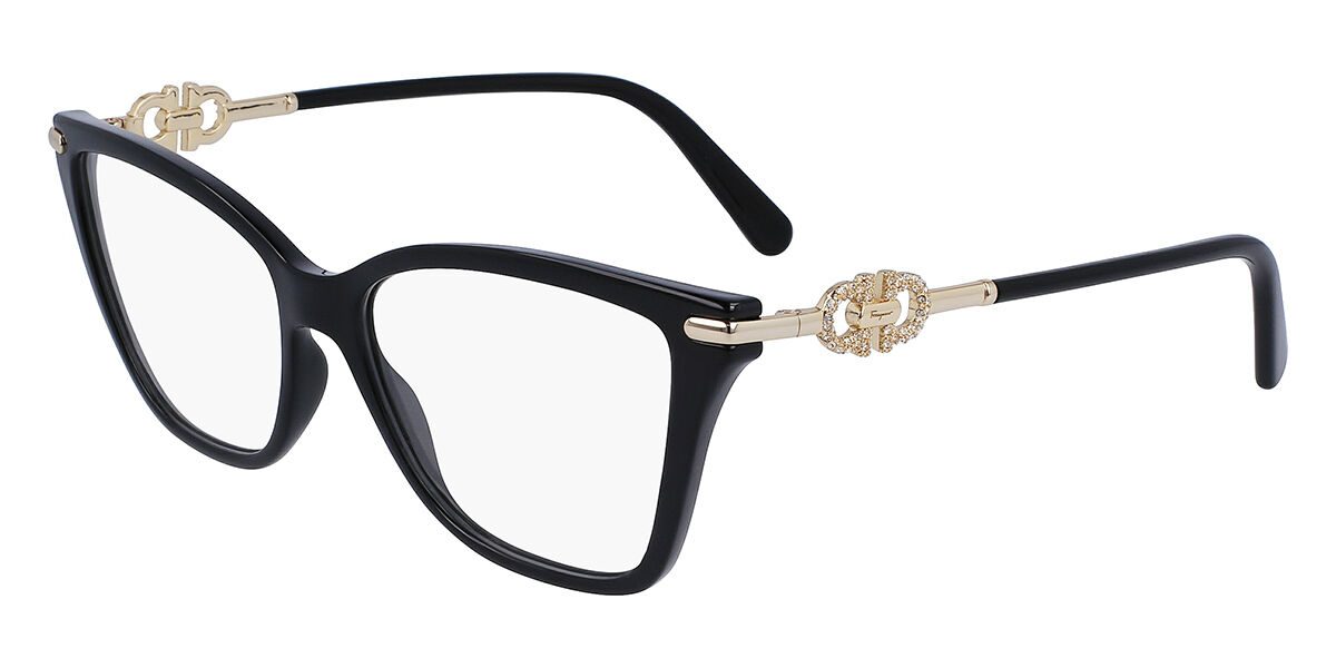 Salvatore Ferragamo SF 2949R 001 Women’s Eyeglasses Black Size 54 - Blue Light Block Available