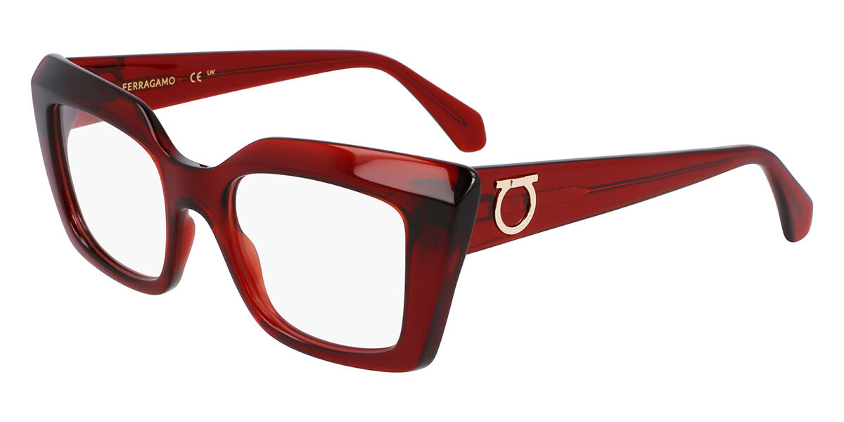 Salvatore Ferragamo SF3008 224 Women's Eyeglasses Red Size 50 (Frame Only) - Blue Light Block Available