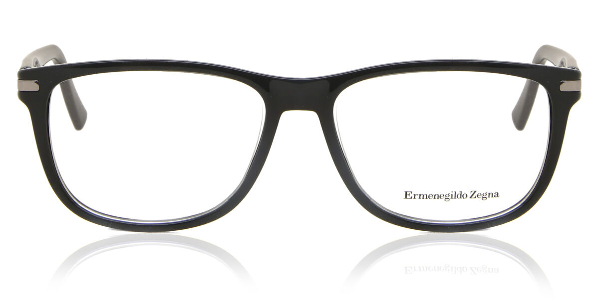 Ermenegildo Zegna EZ5005 001 Men's Eyeglasses Black Size 55 - Blue Light Block Available