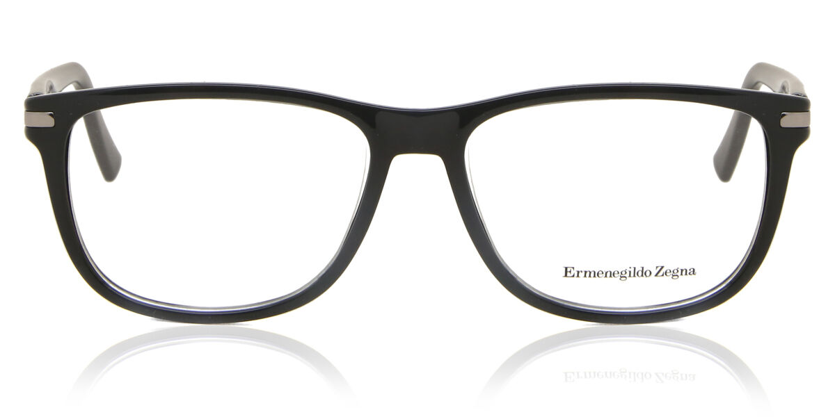 Ermenegildo Zegna EZ5005 001 Men’s Eyeglasses Black Size 55 (Frame Only) - Blue Light Block Available