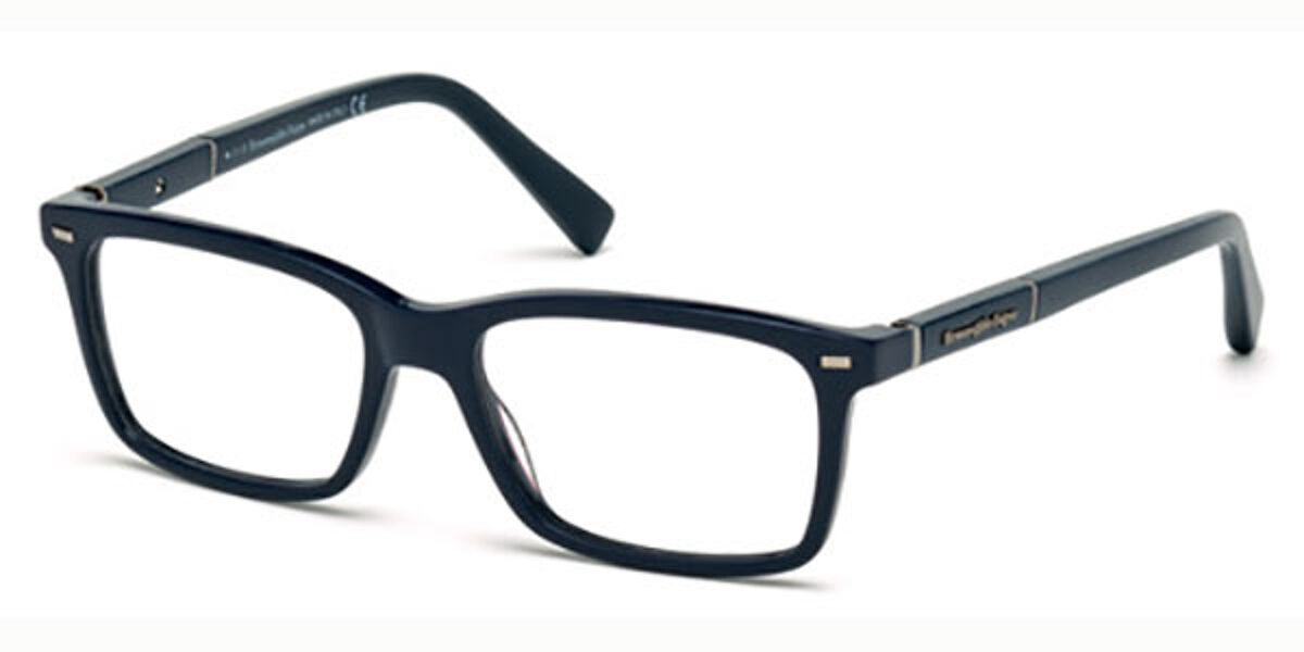 Ermenegildo Zegna EZ5037 091 Eyeglasses in Blue | SmartBuyGlasses USA
