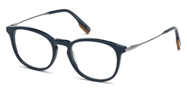 Ermenegildo Zegna EZ5125 050 50 Blåa Glasögon (Endast Båge) Män