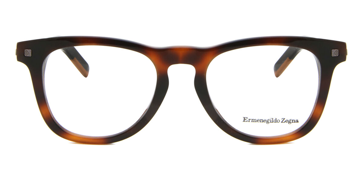 Ermenegildo Zegna EZ5137 052 49 Sköldpaddemönstradeshell Glasögon (Endast Båge) Män