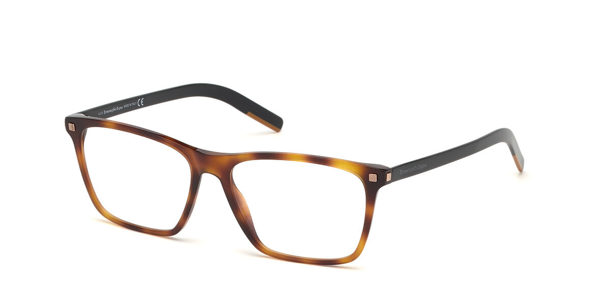 Ermenegildo Zegna EZ5161 052 56 Sköldpaddemönstradeshell Glasögon (Endast Båge) Män