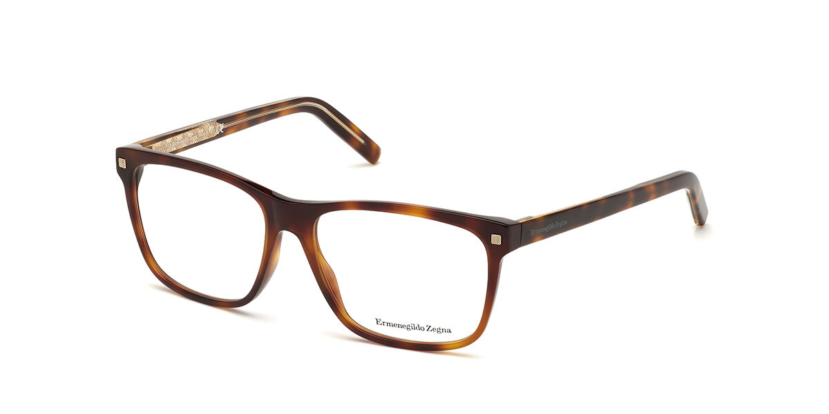 Ermenegildo Zegna EZ5170 052 56 Sköldpaddemönstradeshell Glasögon (Endast Båge) Män