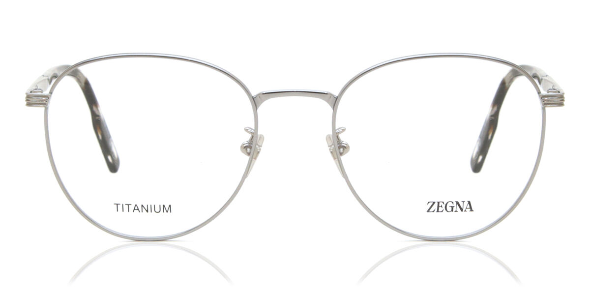 Photos - Glasses & Contact Lenses Ermenegildo Zegna EZ5252-H 014 Men's Eyeglasses Silver Size 52  - Blue Light Block Available (Frame Only)