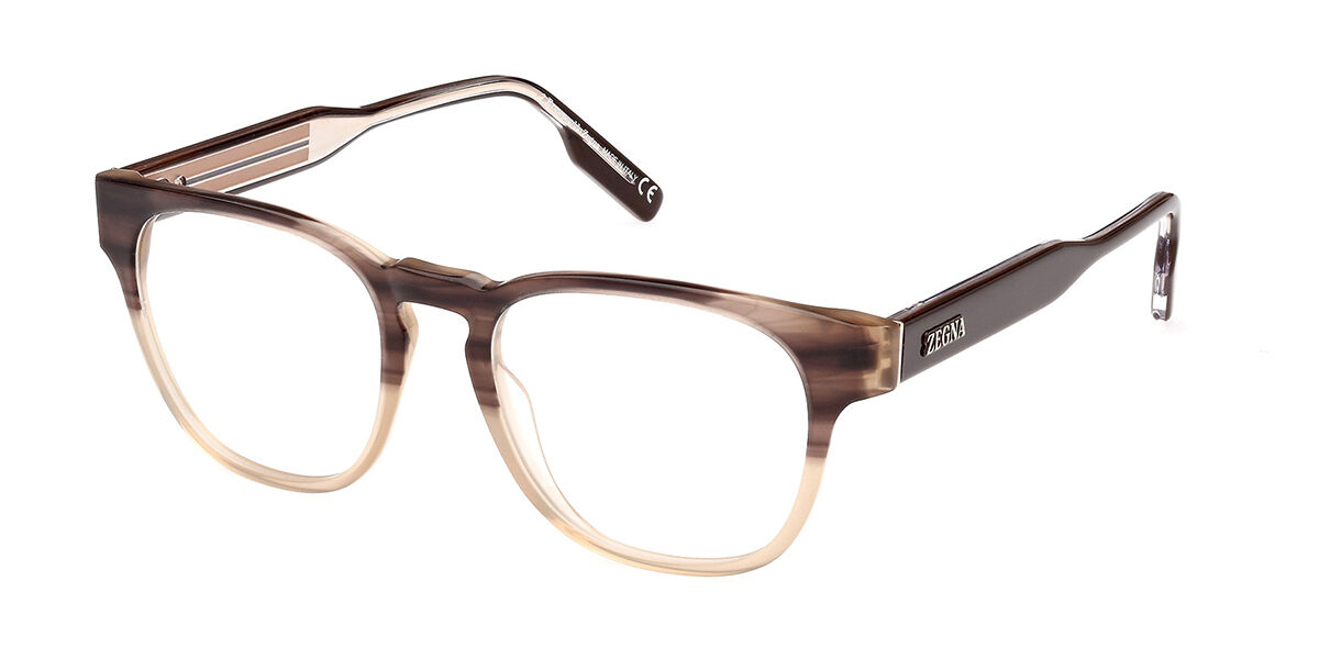 Ermenegildo Zegna EZ5261 050 Men's Eyeglasses Brown Size 51 (Frame Only) - Blue Light Block Available