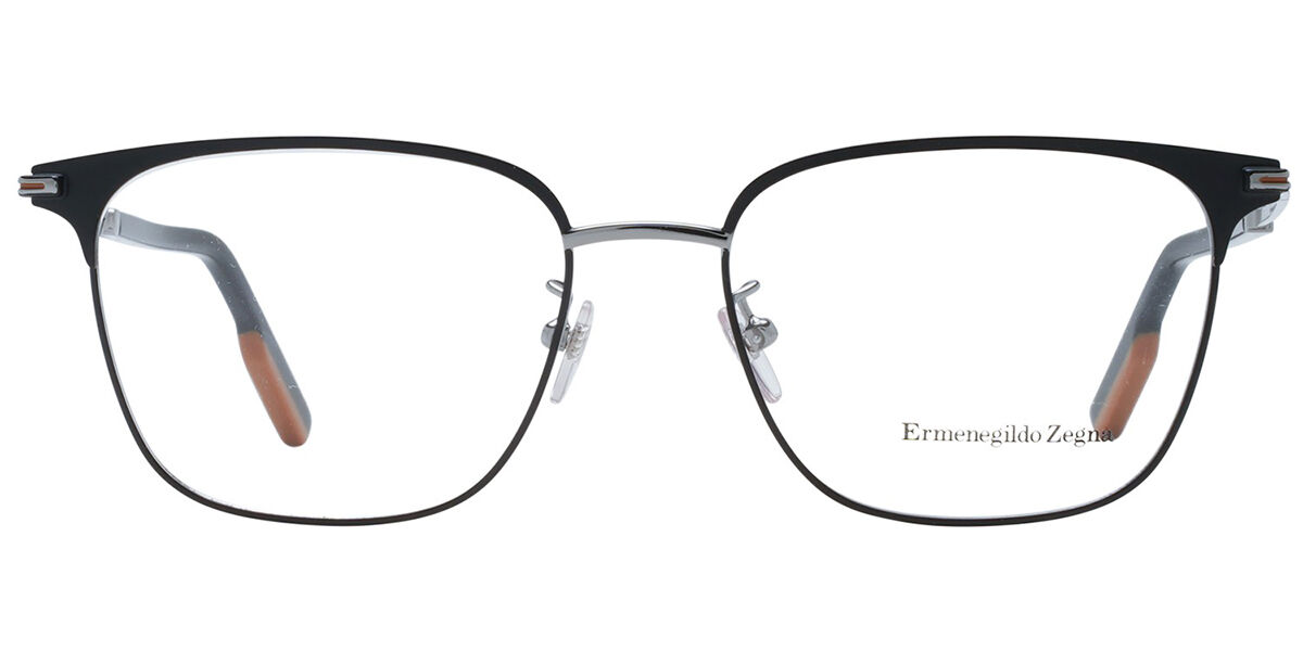 Photos - Glasses & Contact Lenses Ermenegildo Zegna EZ5200-D Asian Fit 002 Men's Eyeglasses Black Size 54  - Blue Light Block Av (Frame Only)