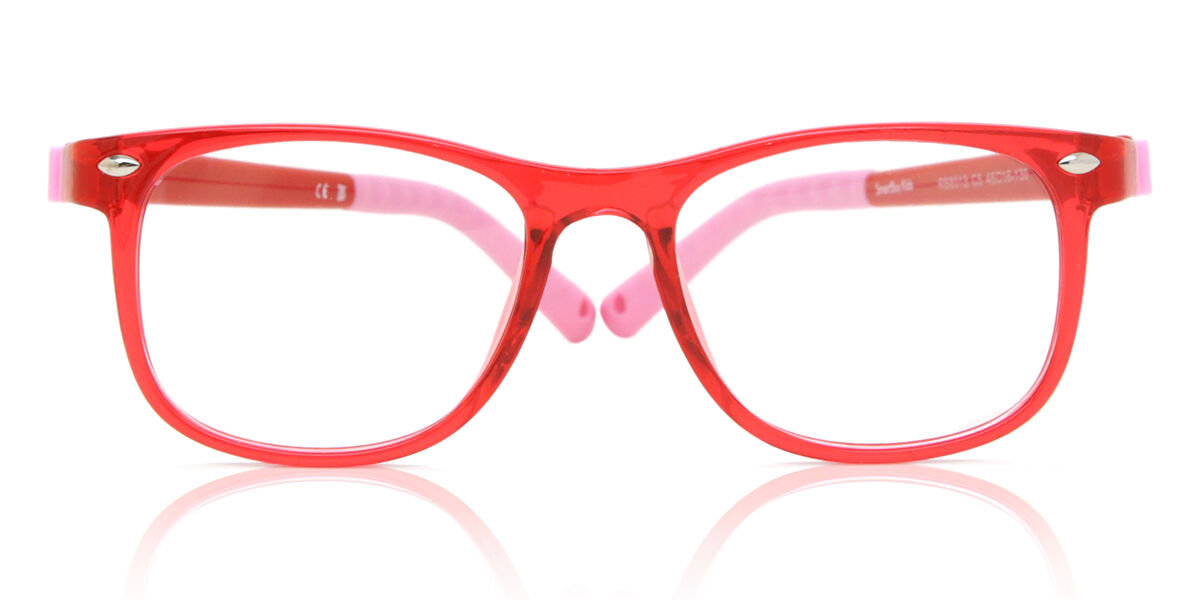 Square Full Rim TR90 Kids' Prescription Glasses Online Pink Size 46 - Free Lenses - Blue Light Block Available - SmartBuy Kids