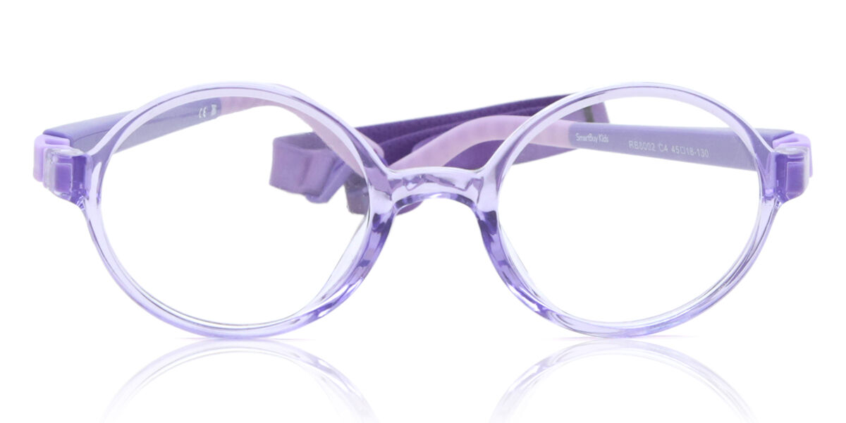 Round Full Rim TR90 Kids' Prescription Glasses Online Purple Size 45 - Free Lenses - Blue Light Block Available - SmartBuy Kids