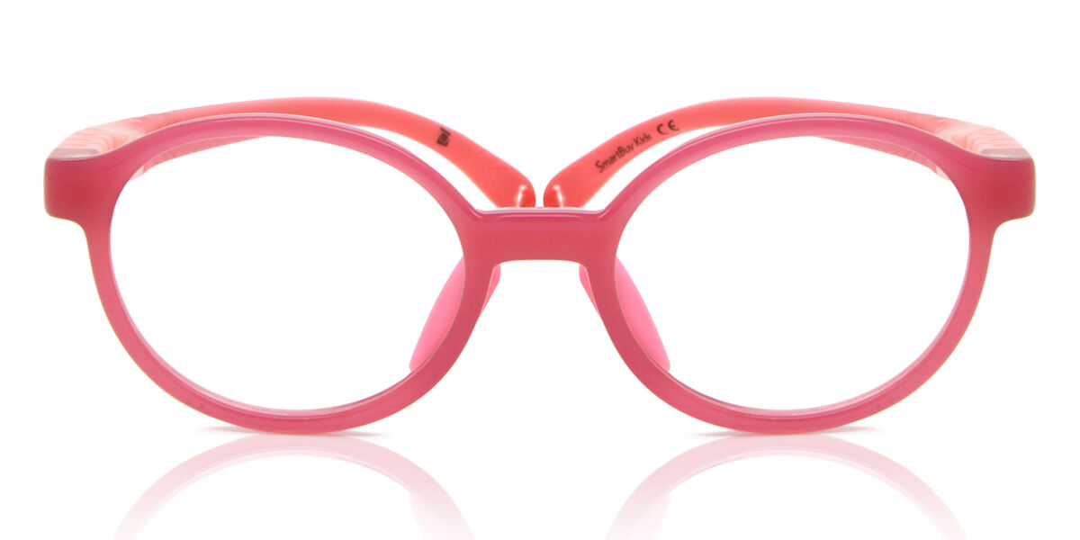 Round Full Rim TR90 Kids' Prescription Glasses Online Pink Size 43 - Free Lenses - Blue Light Block Available - SmartBuy Kids