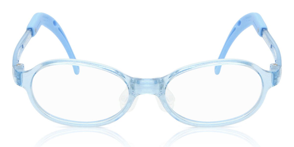 Oval Full Rim Plastic Kids' Prescription Glasses Online Blue Size 40 - Free Lenses - Blue Light Block Available - SmartBuy Kids