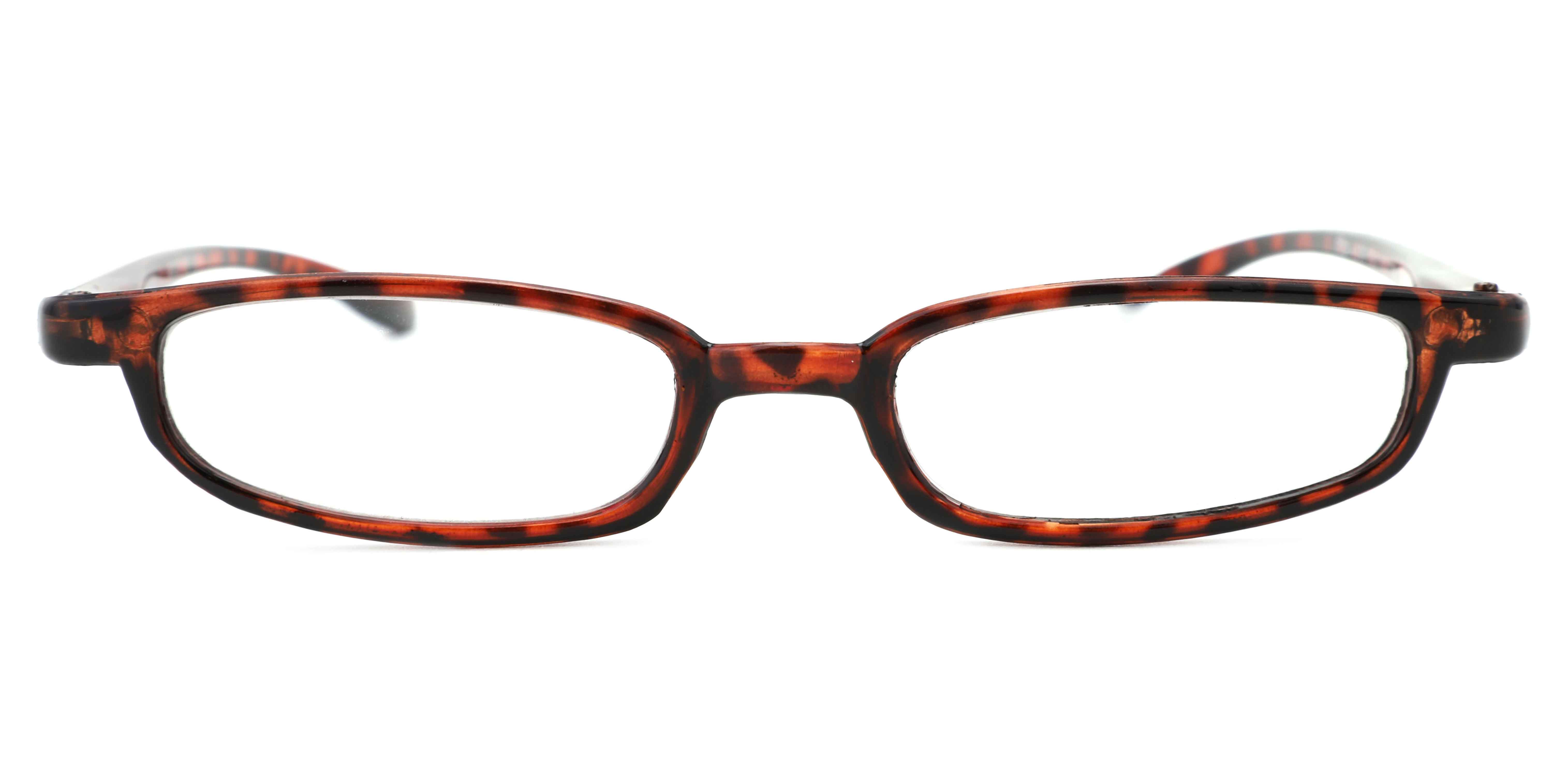 Fyrkantig Halv Ram Plast Sköldpaddemönstradeshell Glasögon Kvinna - Blåa Light Glasoögon - SmartBuy Readers