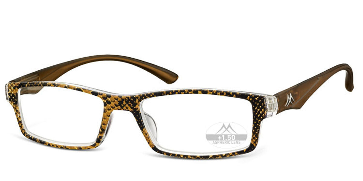 Dames Vierkant Volledige Rand Plastic Bruine Bril - Anti-Blauwlichtglazen - SmartBuy Readers