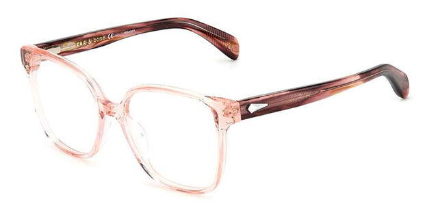 Rag & Bone RNB3053 35J Transparent Pink Eyeglasses  display picture 1