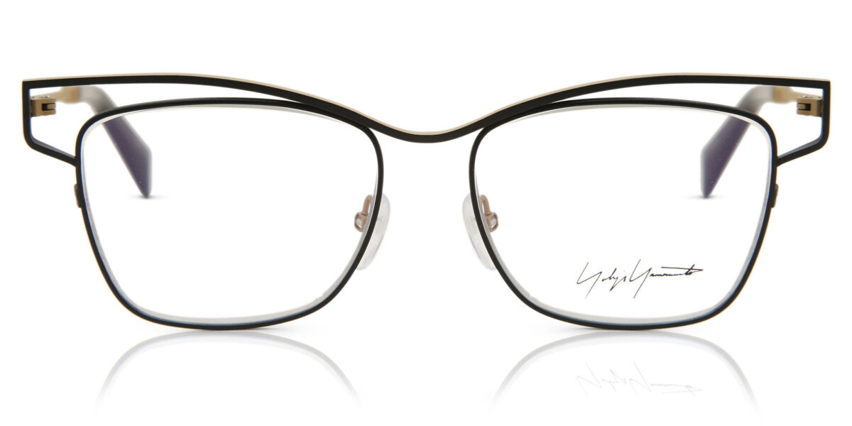 Yohji Yamamoto 3019 002 Men's Eyeglasses Black Size 51 - Blue Light Block Available