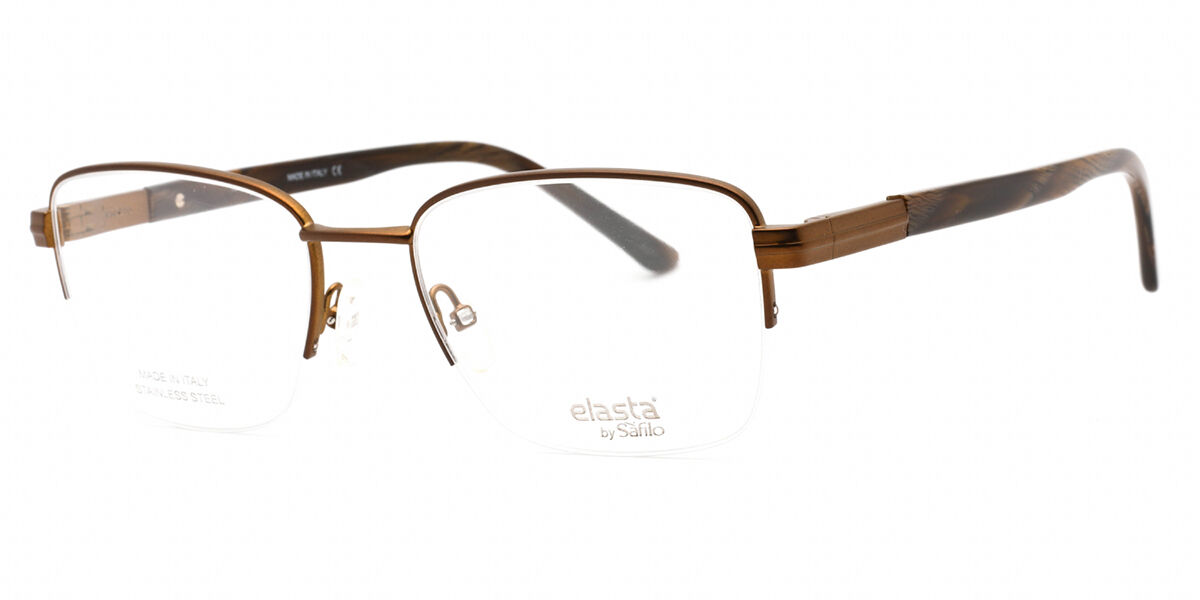 Elasta E 3127 0R0Z Men's Eyeglasses Brown Size 55 (Frame Only) - Blue Light Block Available