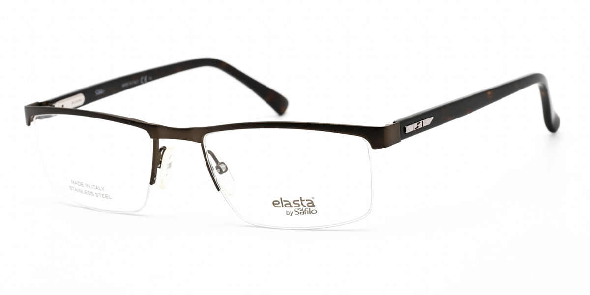 Elasta E 7243 04IN Men's Eyeglasses Brown Size 55 (Frame Only) - Blue Light Block Available