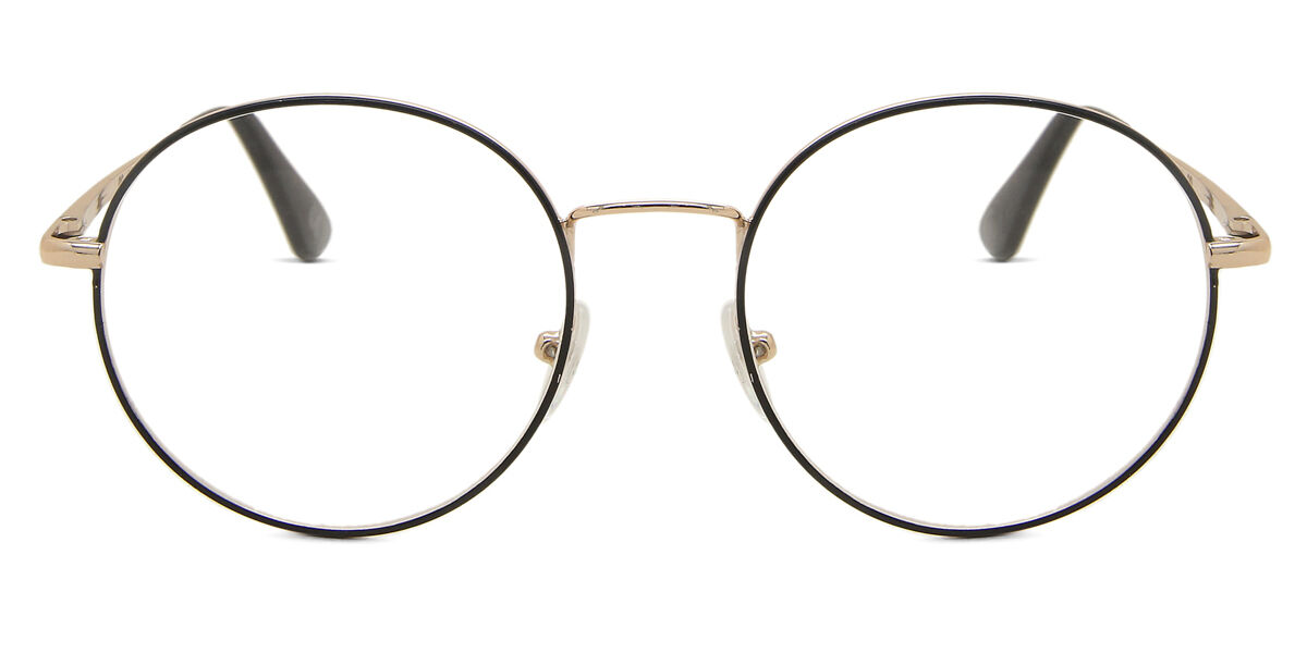 Croon Ringo Shiny Light Gold Black Round Black/Shiny Light Gold Frame ...