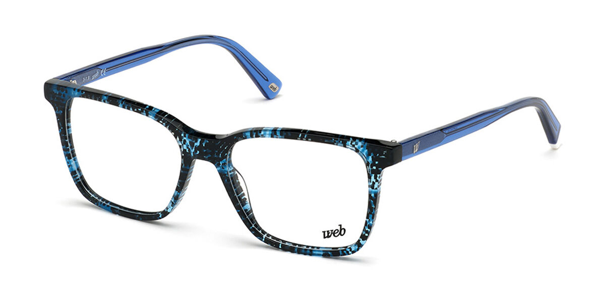 Photos - Glasses & Contact Lenses Web Web WE5312 055 Men's Eyeglasses Blue Size 52  - Blue Light(Frame Only)