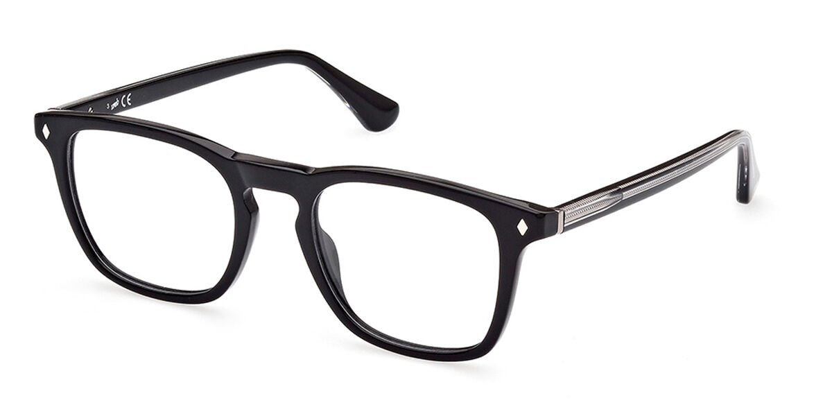 Photos - Glasses & Contact Lenses Web Web WE5386 005 Men's Eyeglasses Black Size 50  - Blue Ligh(Frame Only)