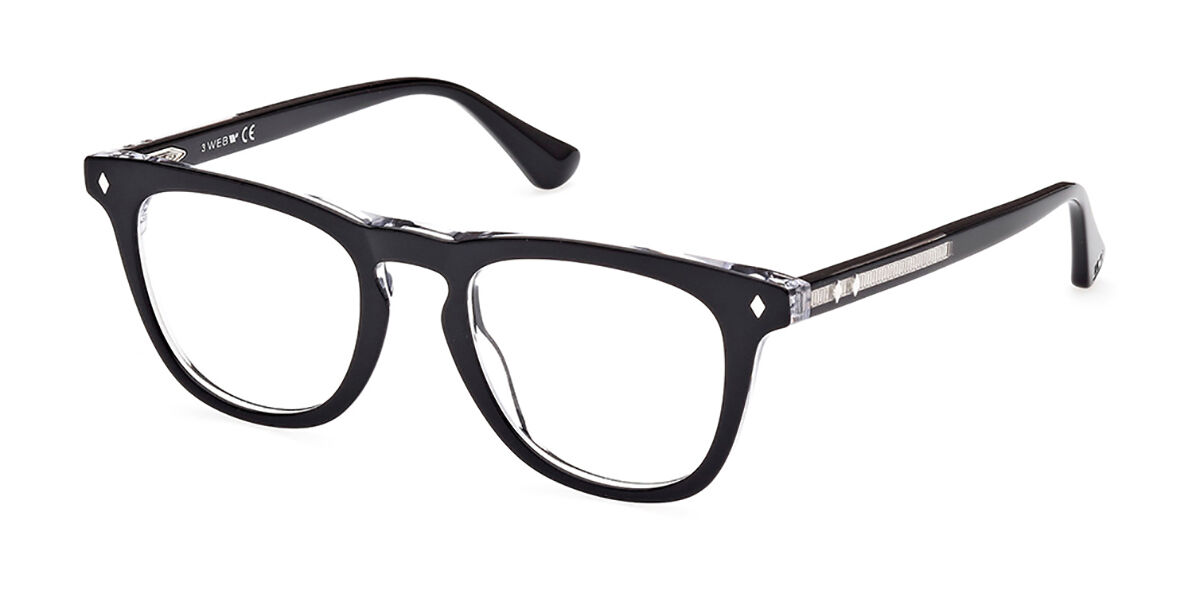 Photos - Glasses & Contact Lenses Web Web WE5400 005 Men's Eyeglasses Black Size 49  - Blue Ligh(Frame Only)