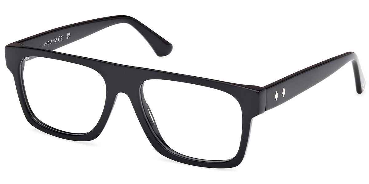 Photos - Glasses & Contact Lenses Web Web WE5426 001 Men's Eyeglasses Black Size 55  - Blue Ligh(Frame Only)