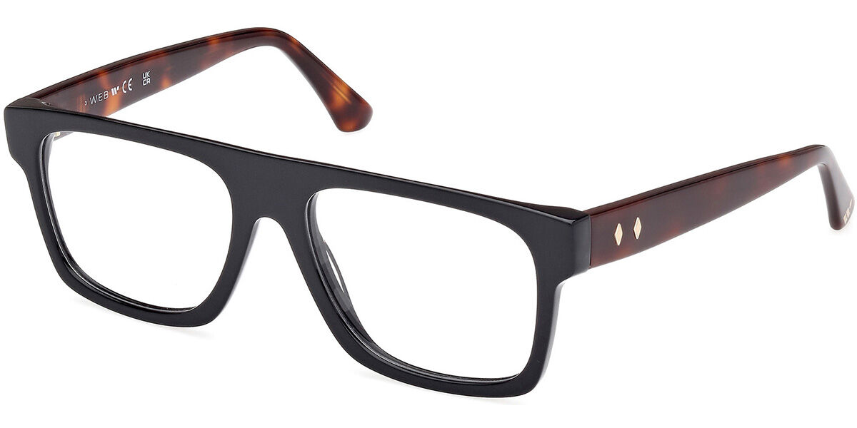 Photos - Glasses & Contact Lenses Web Web WE5426 005 Men's Eyeglasses Black Size 55  - Blue Ligh(Frame Only)