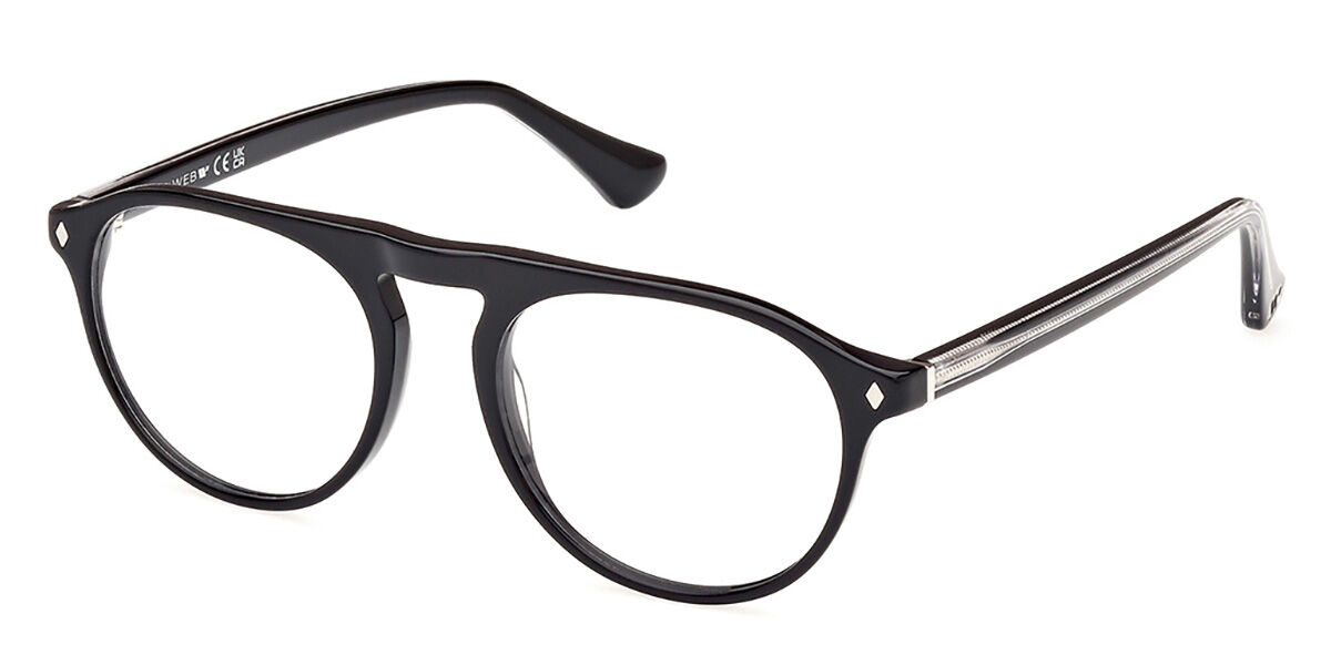 Photos - Glasses & Contact Lenses Web Web WE5429 001 Men's Eyeglasses Black Size 52  - Blue Ligh(Frame Only)