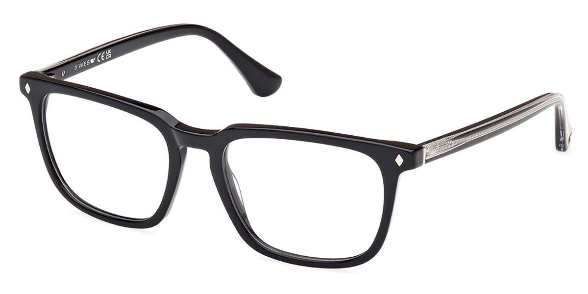 Photos - Glasses & Contact Lenses Web Web WE5430 001 Men's Eyeglasses Black Size 54  - Blue Ligh(Frame Only)