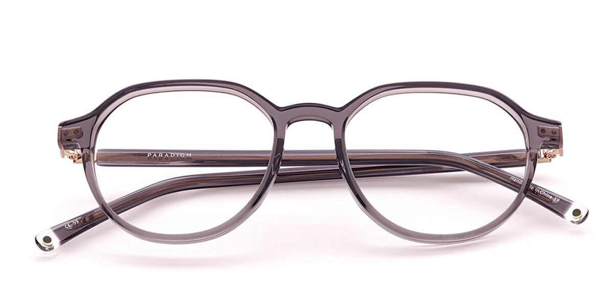 Paradigm 20-08 Slate Oval Transparent Grey Eyeglasses | SmartBuyGlasses US