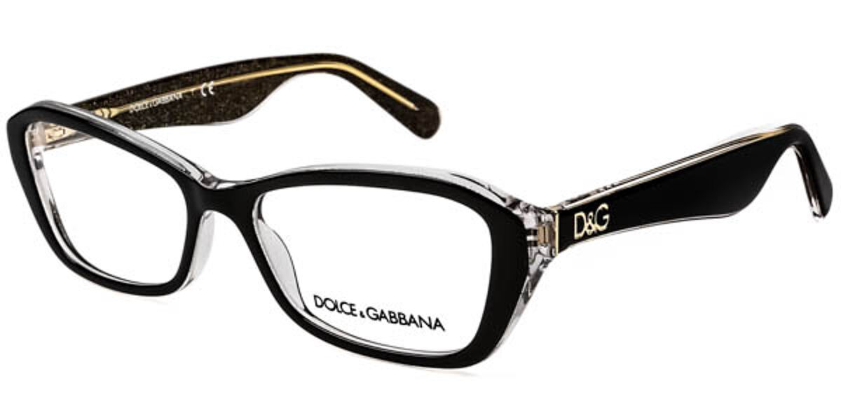 Dolce & Gabbana DG3168 Lip Gloss 2737 Glasses Black Glitter Gold ...