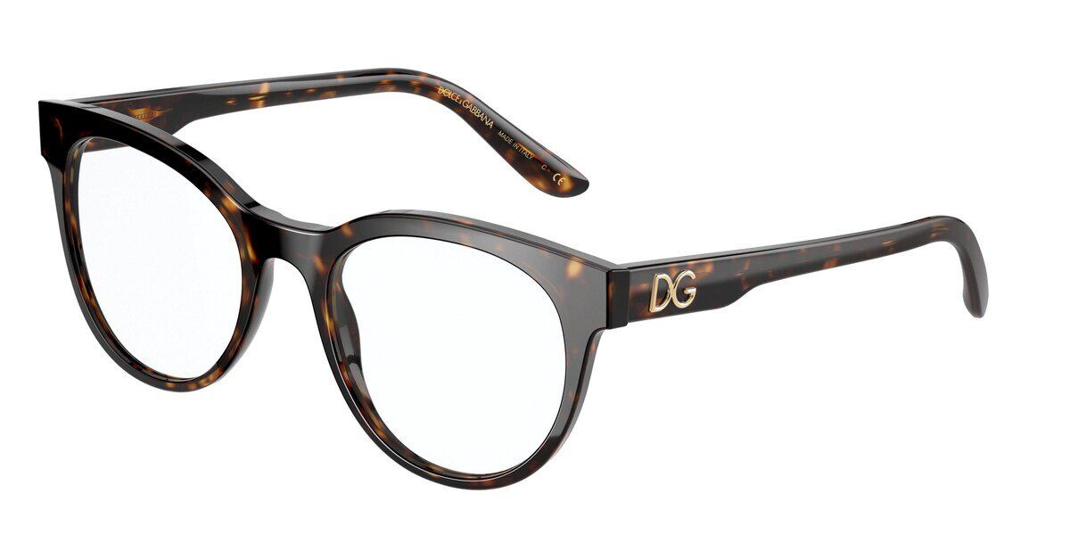 Dolce & Gabbana DG3334 502 Eyeglasses in Dark Havana | SmartBuyGlasses USA
