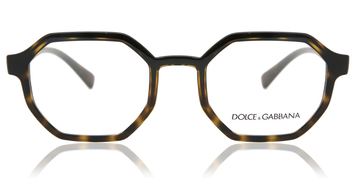 Dolce & Gabbana DG5068 3306 Glasses Havana Black VisionDirect Australia