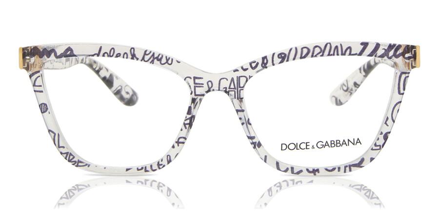 Dolce & Gabbana DG5076 3314 Eyeglasses in Transparent Graffiti |  SmartBuyGlasses USA