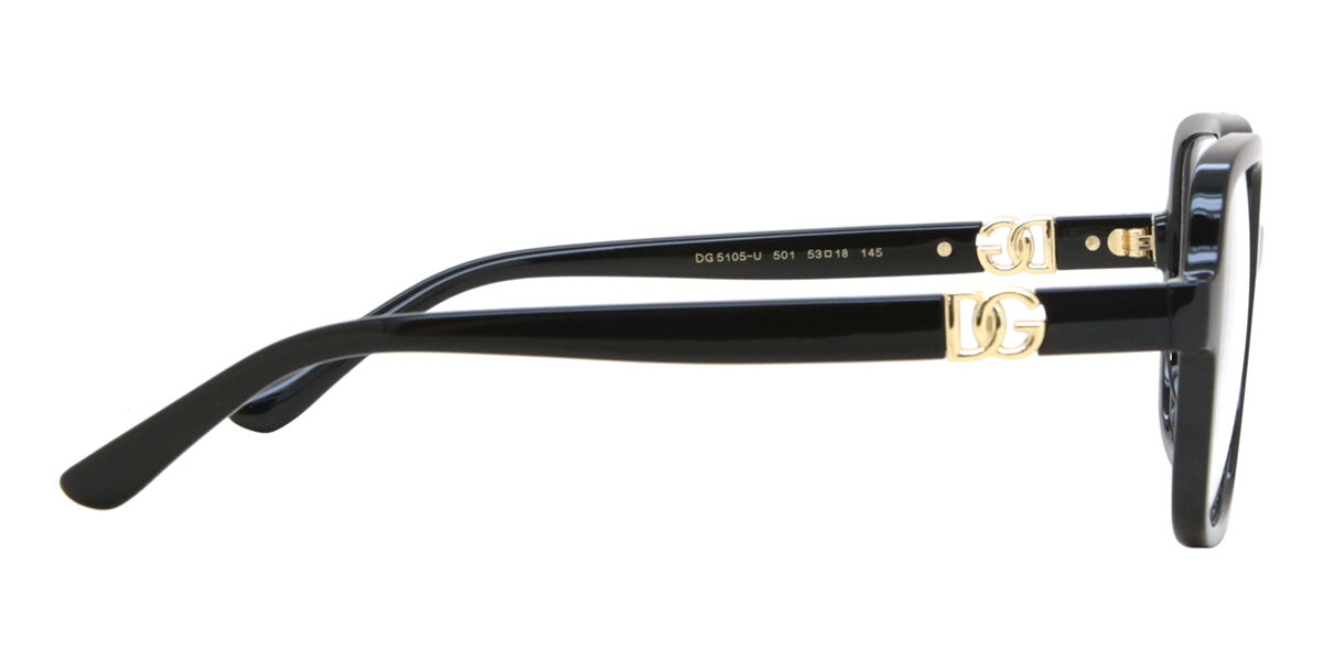 DOLCE & GABBANA スクエアフレムメカネ 0DG5105U 501 Amazon.com: Dolce & Gabbana DG5101-501 Eyeglass Frame BLACK